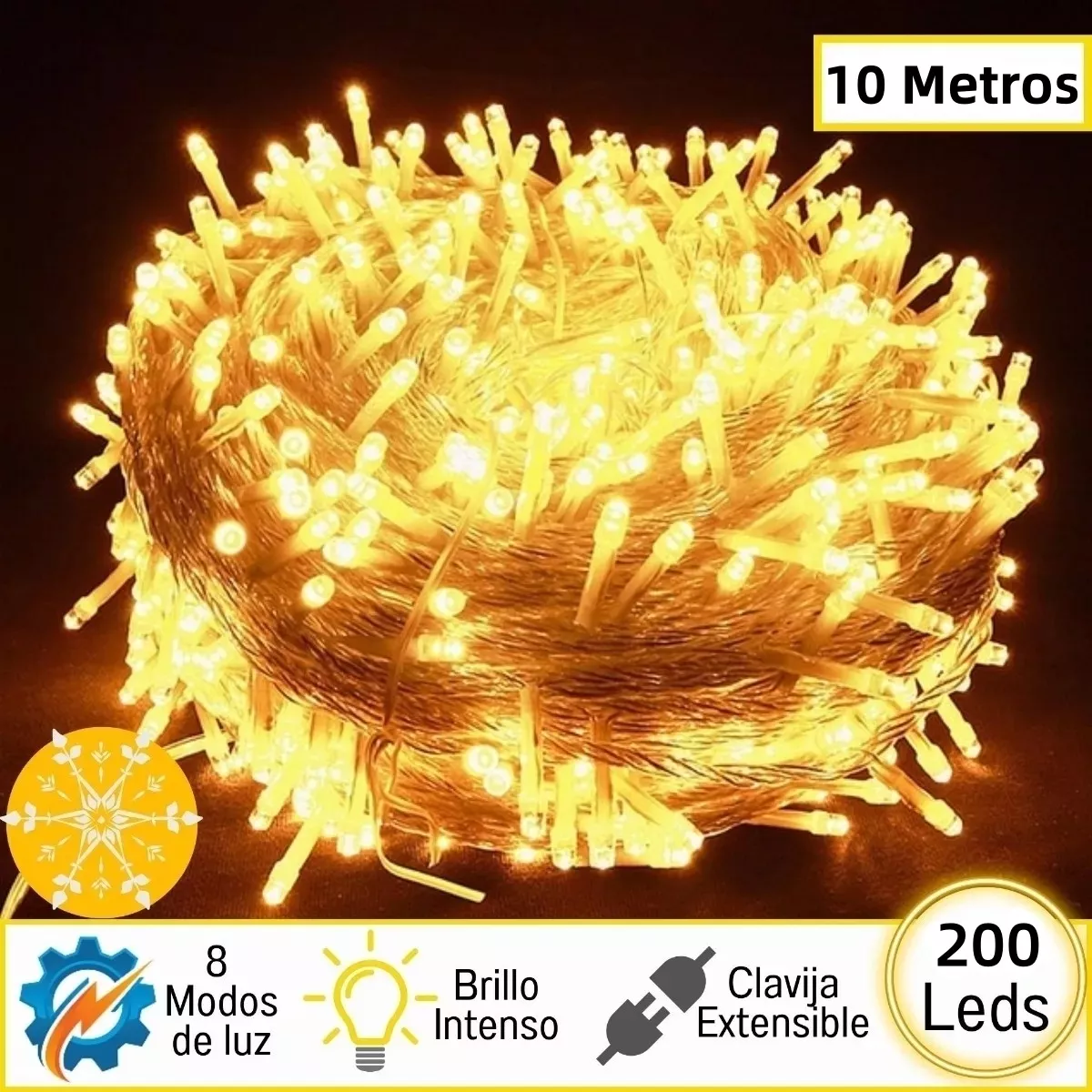 Series Luces Navidad Navideña Fiesta Árbol Bar Boda 200 Led