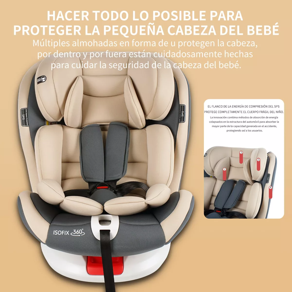 Autoasiento Para Carro Con Sistema De Seguridad Para Bebés