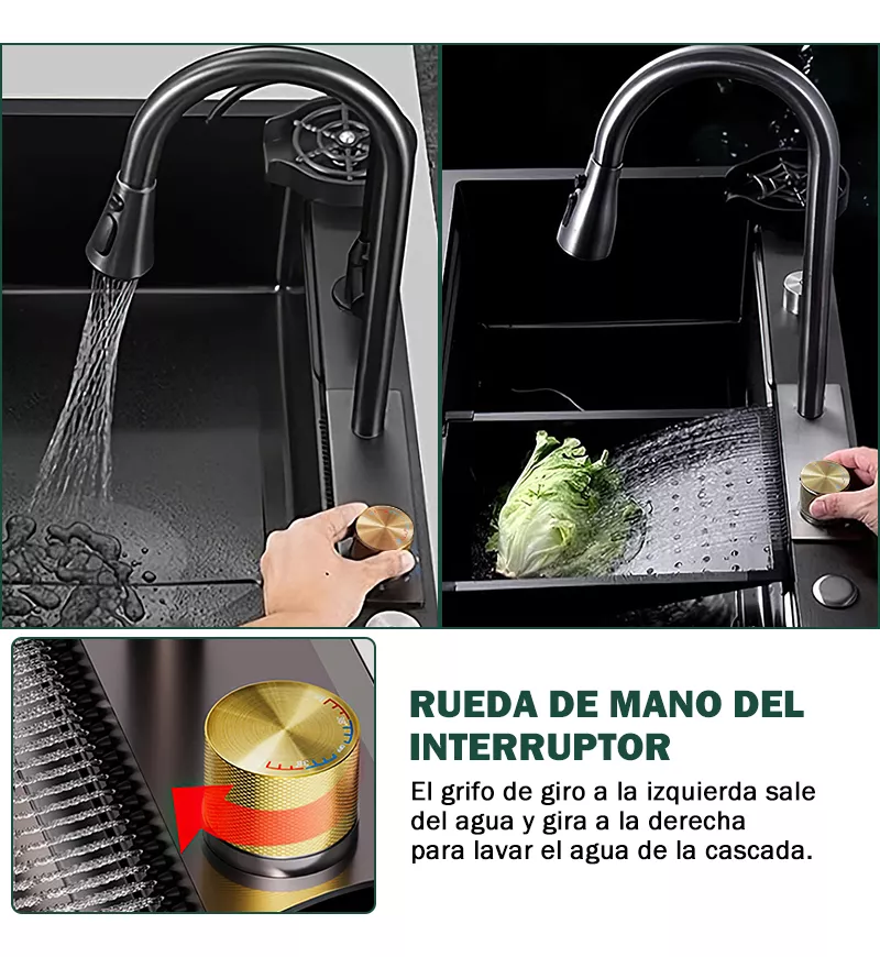 Fregadero De Cocina De Acero Inoxidable Con Accesorios 80x46