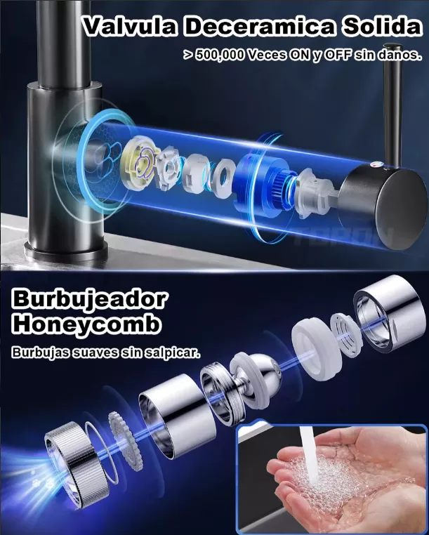 Grifo Cocina Monomando Fregadero Llave Mezcladora Tarja Flex