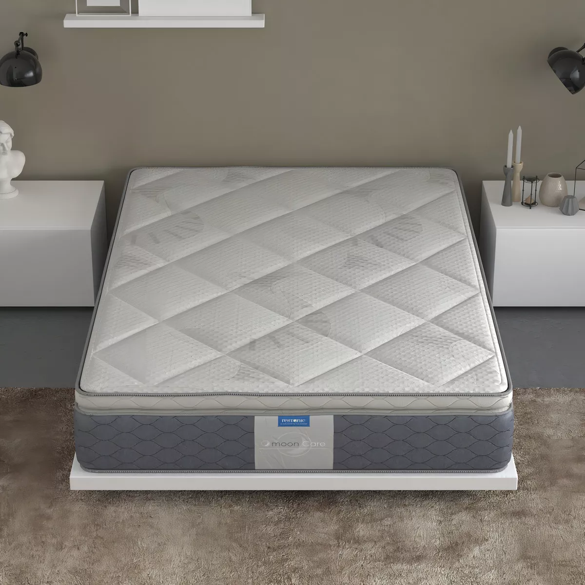 Colchón Individual Restonic Descanso Seguro Garantía 5 Años | Ortopédidco Tratamiento Antibacterial