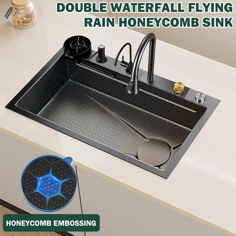 Fregadero De Cocina De Acero Inoxidable Con Accesorios 80x46