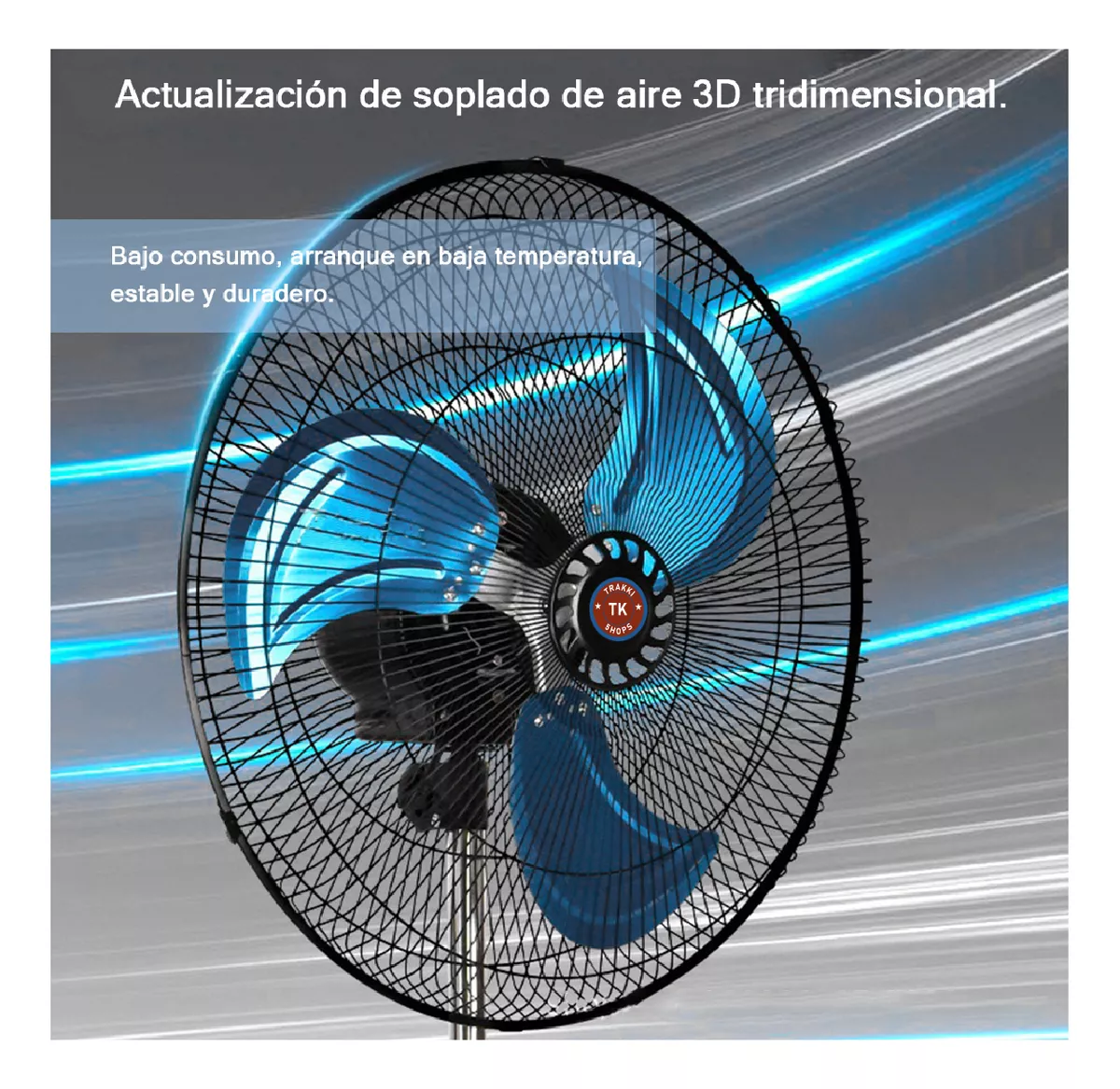 Ventilador Pedestal Piso Pared 3en1 Con 3 Aspas 18 Pulgadas