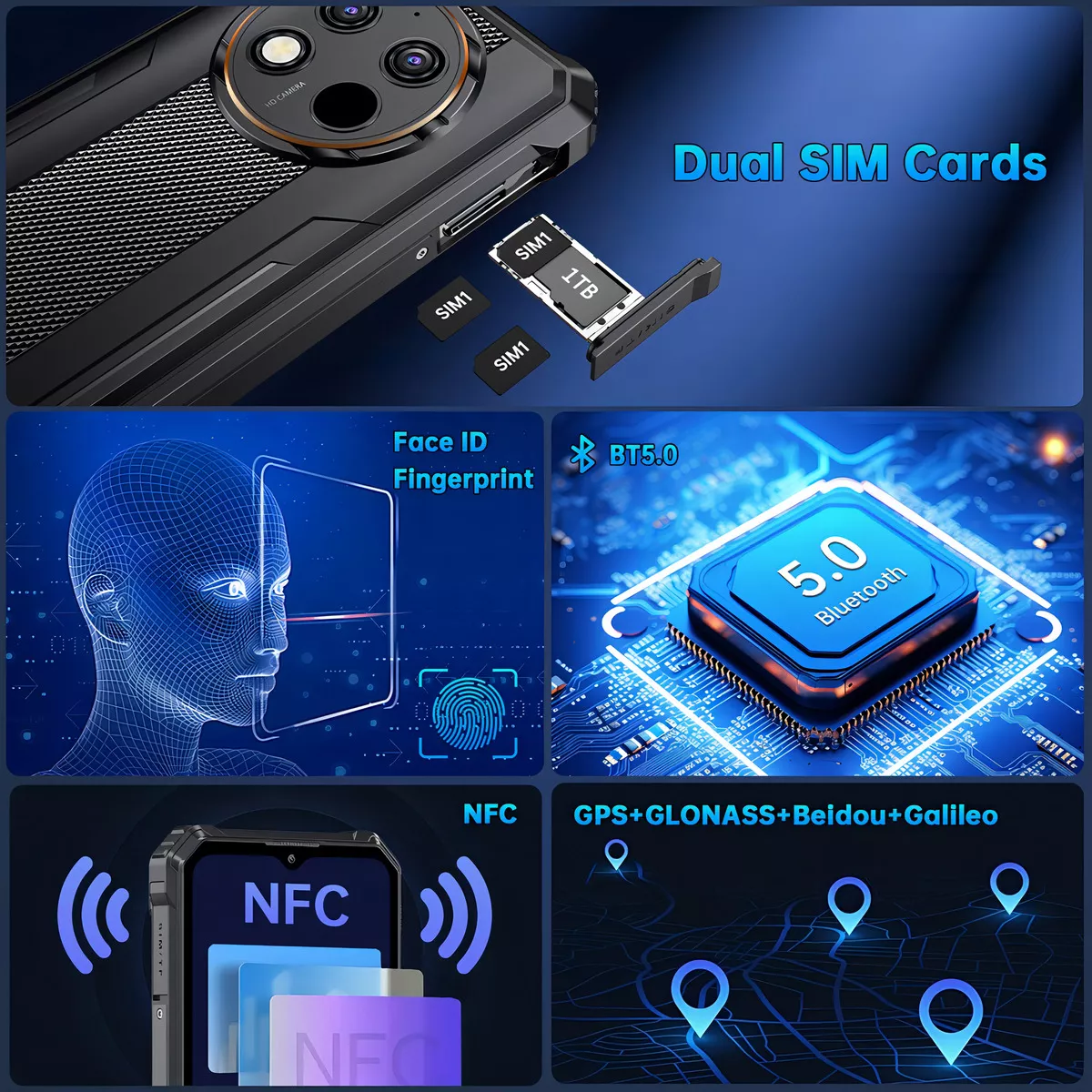 Smartphone Oukitel Wp28s 16gb(4+12) Ram 128g Rom 10600mah Android 14