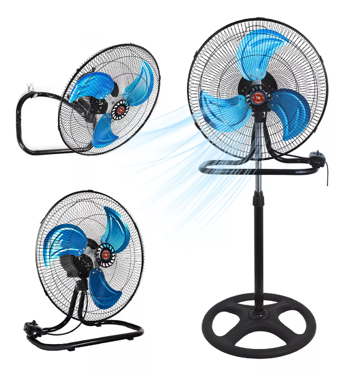 Ventilador Pedestal Piso Pared 3en1 Con 3 Aspas 18 Pulgadas