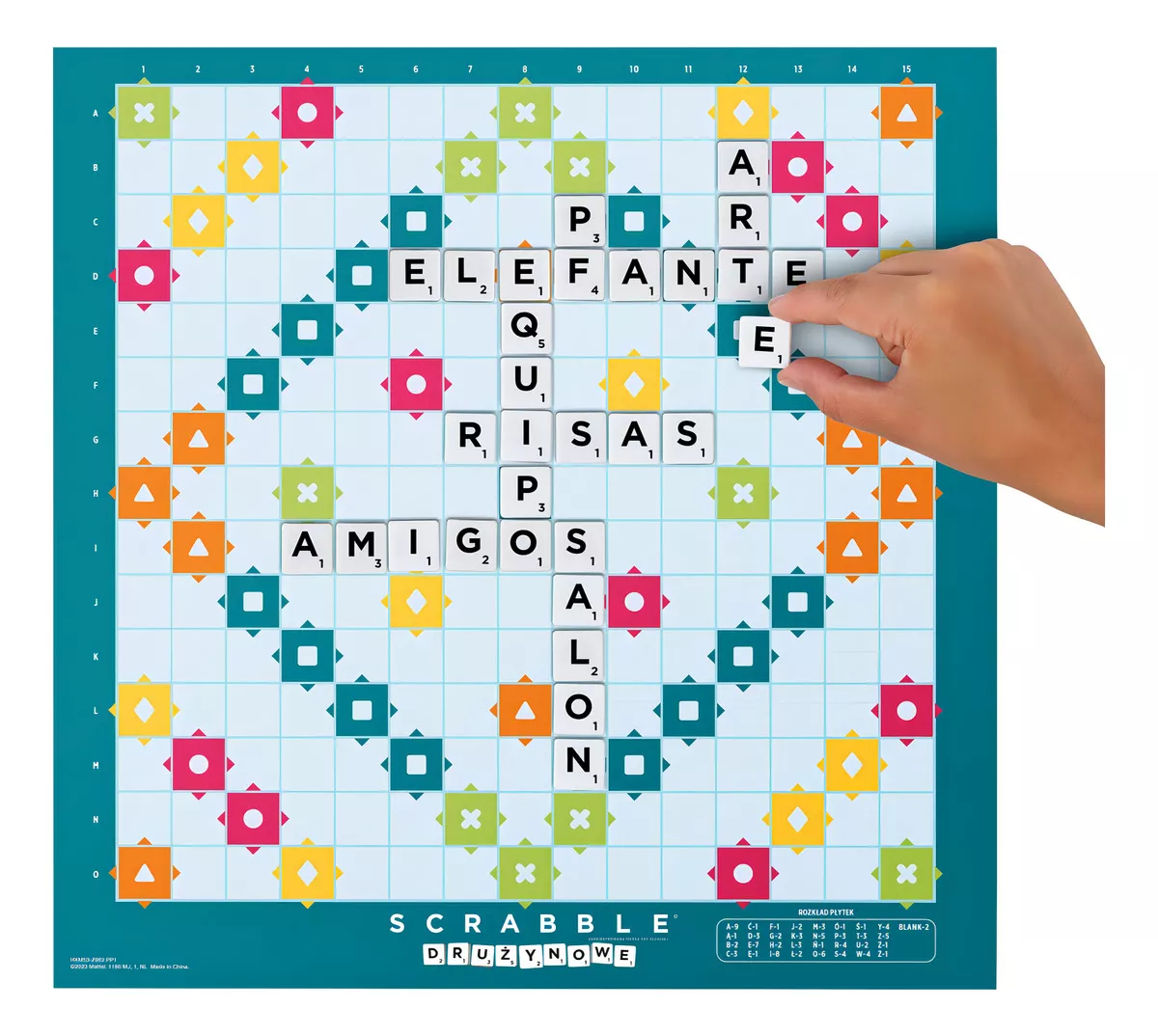 Scrabble Juego De Mesa 2 En 1 Colaborativo HXM54 Español