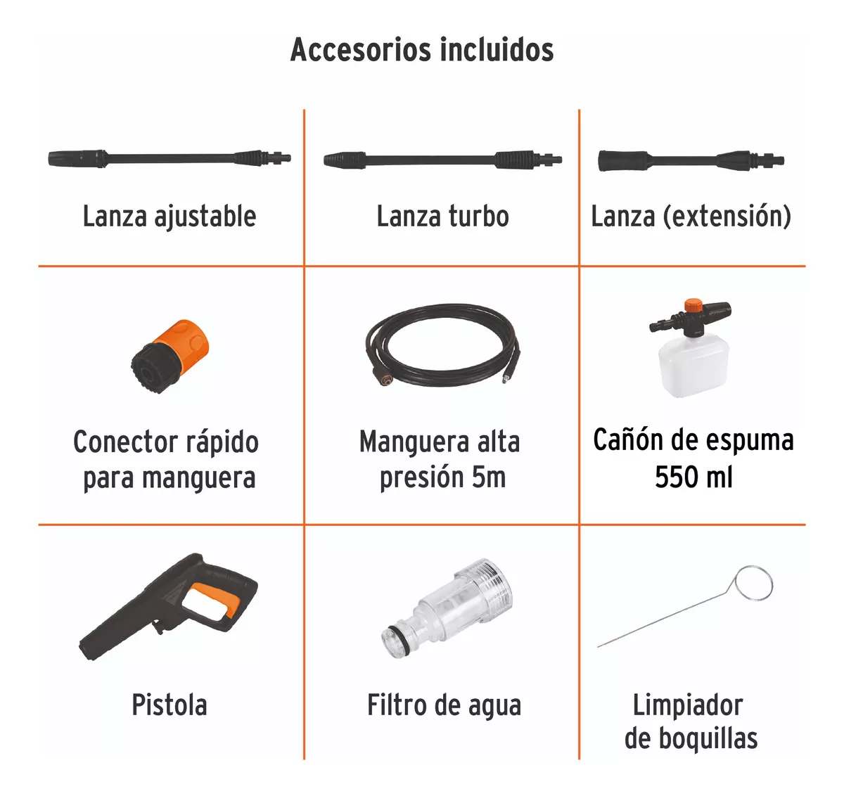 Hidrolavadora eléctrica Truper HILA-1800 de 1500 W 2HP con presión máxima de 1800psi