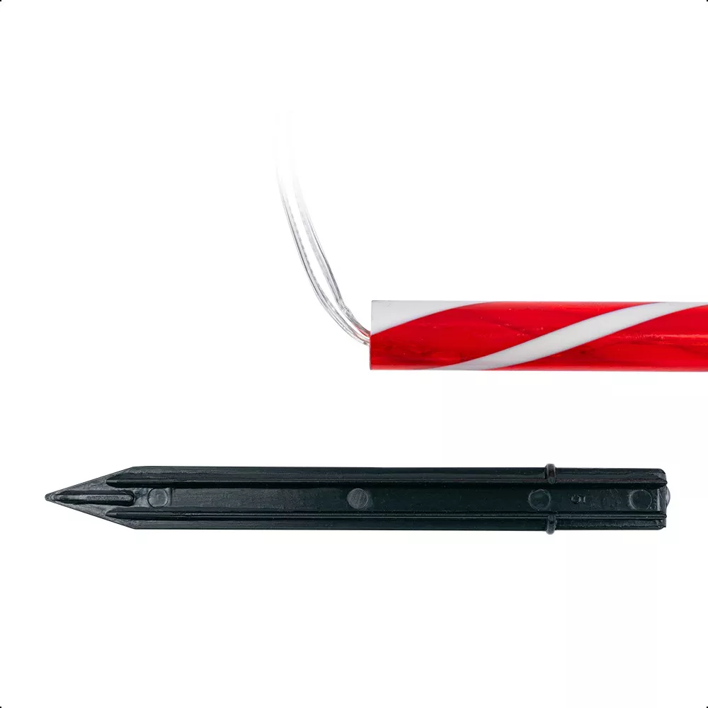 Bastones Solares Led Ilumina Tu Navidad De Forma Mágica Luces Rojo