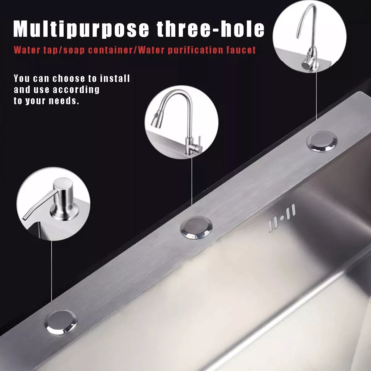 Kit De Fregadero De Acero Inoxidable 304 Con Escurridor75x40