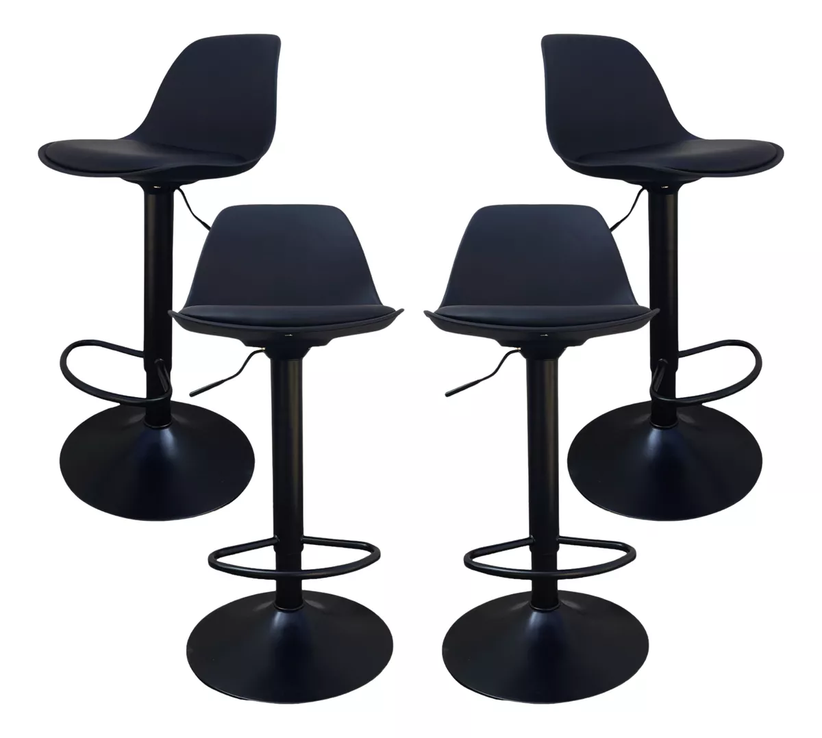 4 Sillas Eames Bancos Barra/comedor Giratorias Y Ajustables