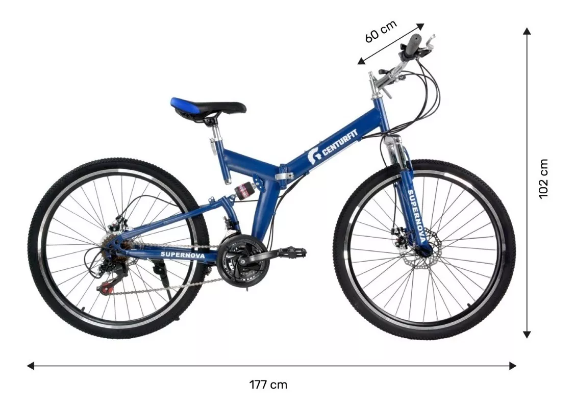 Bicicleta De Montaña Plegable R26 Freno De Disco 21 Vel