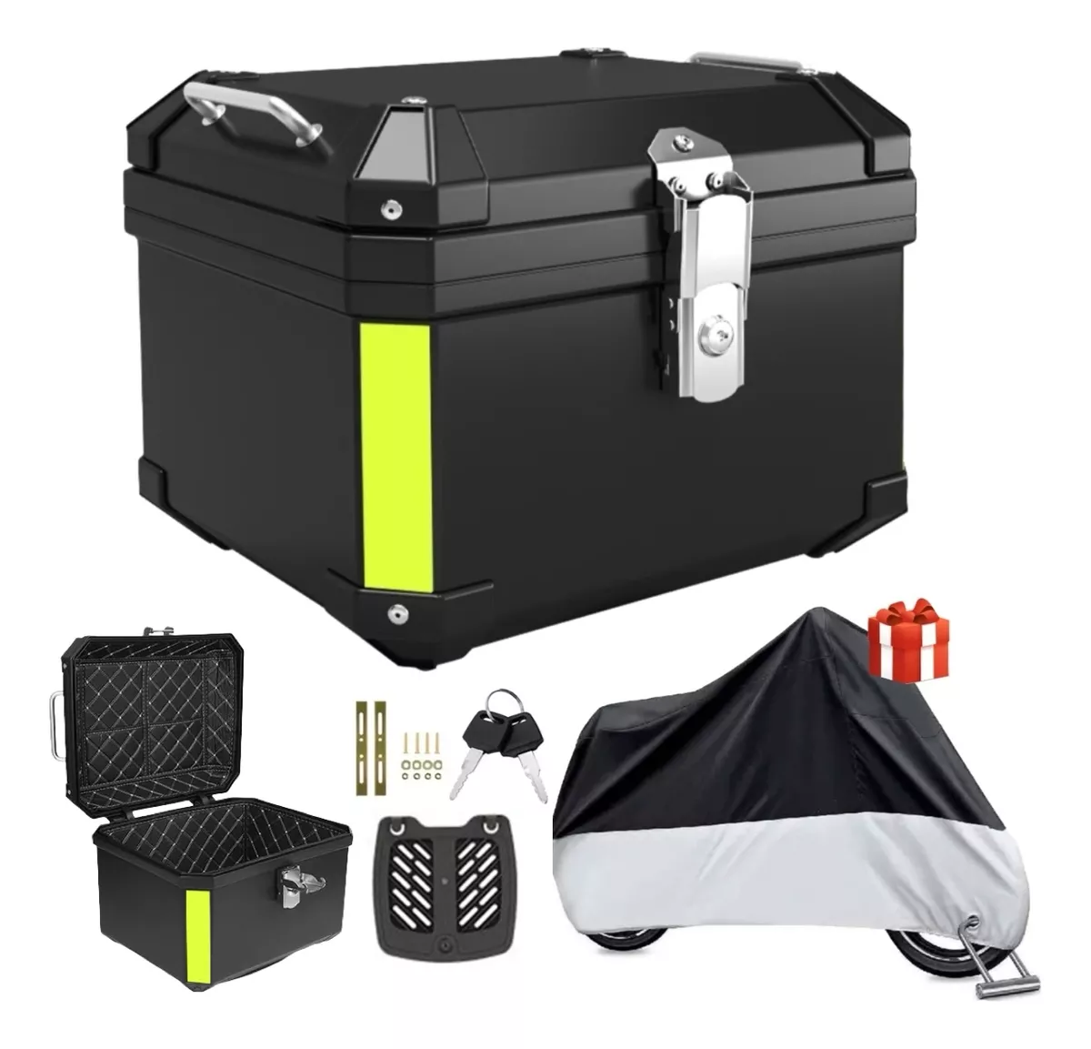 Baul Trasero Caja Para Moto 45l Cajuela Maletero Motocicleta