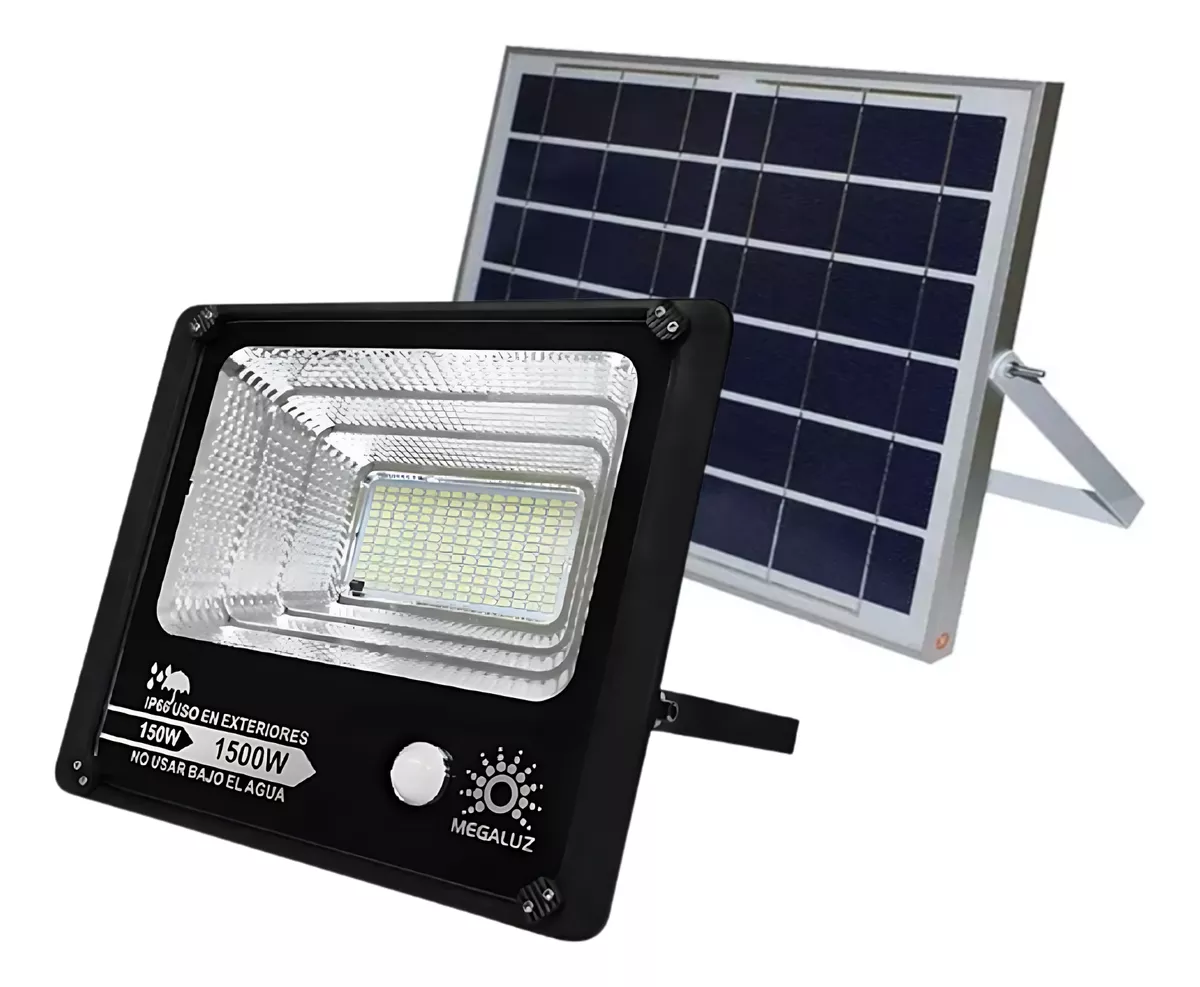 Reflector Solar Con Panel 150w Control Remoto