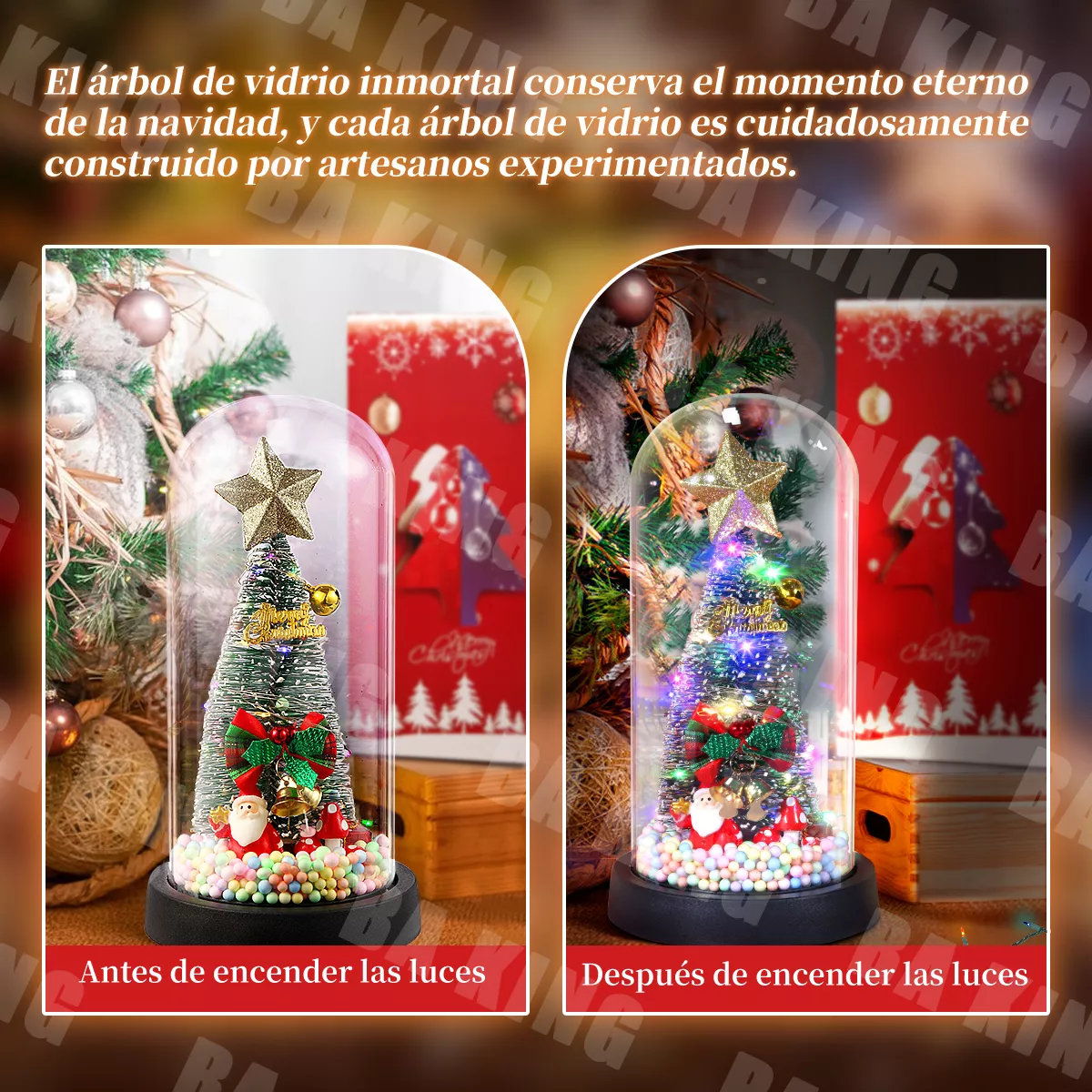 Luces De Navidad / Arbol De Navidad Cúpula De Cristal Regalo