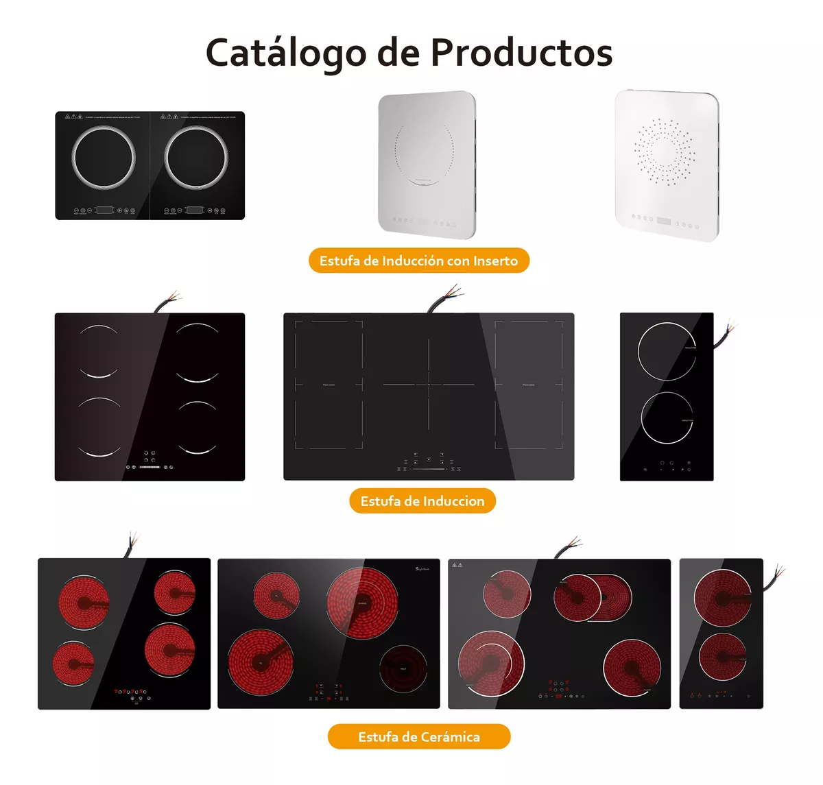 Estufa Eléctrica De Inducción Con 2 Quemadores, 220 V, 3500