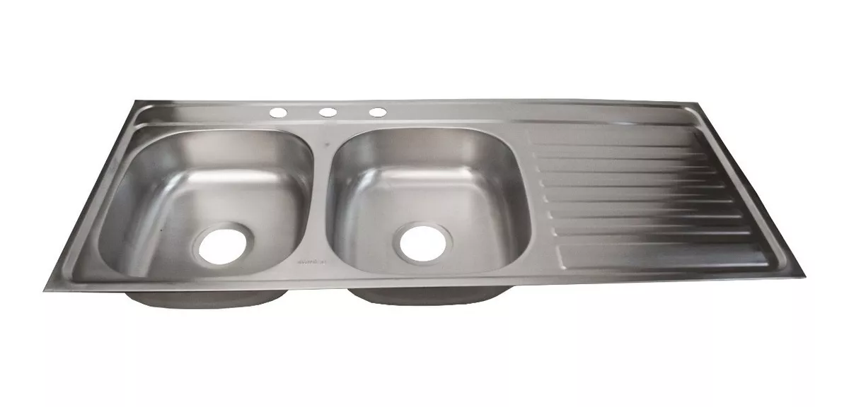 Fregadero Tarja Tina Doble Con Escurridor Acero Inox Con Kit