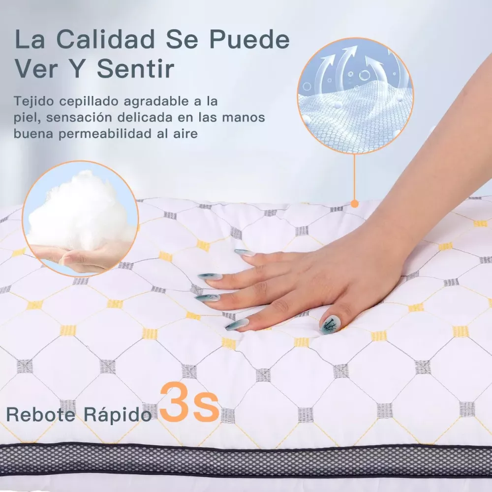 Set 2 Almohadas Ultra Suaves Spring Air Fibra Transpirables