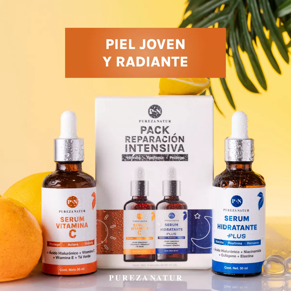 Kit Reparación Sueros Colageno + Vit C + Acido Hialurónico