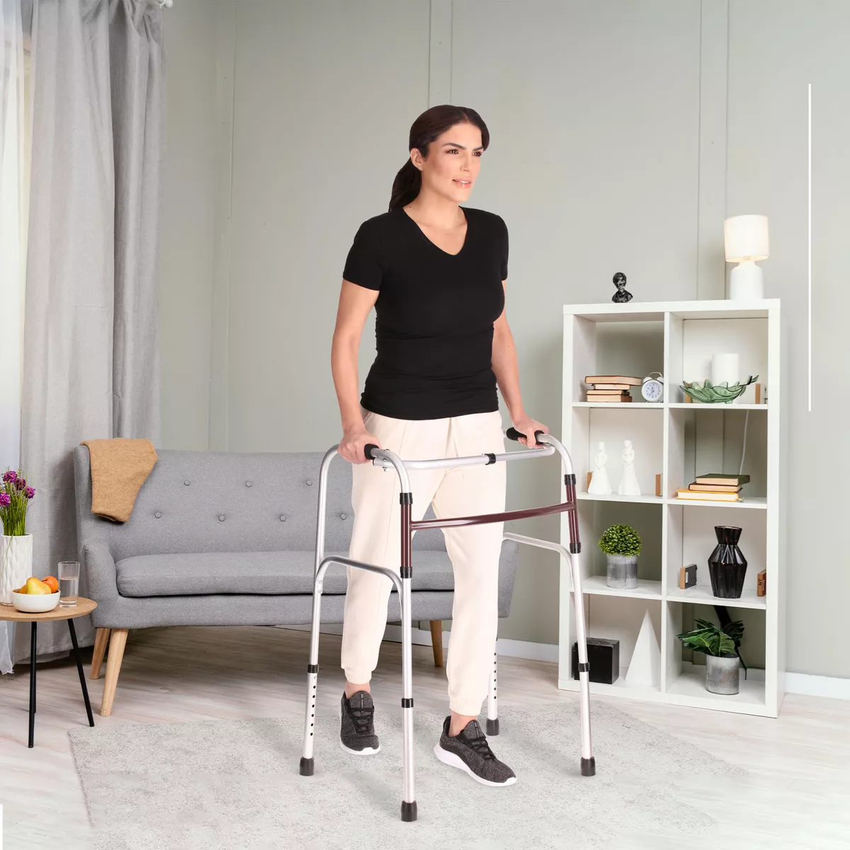 Andadera Adulto Ortopedica Andador De Aluminio Vino Tikun