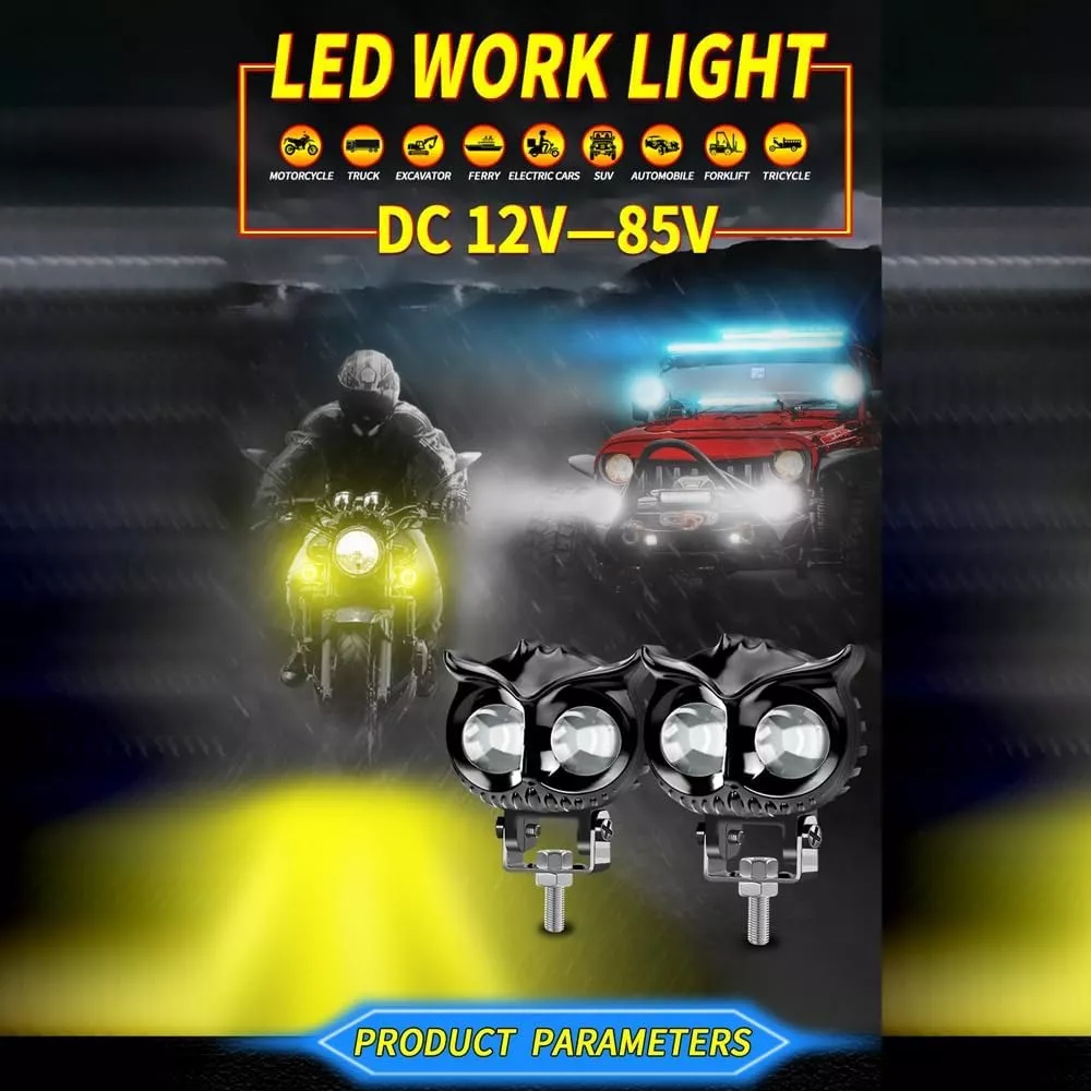 Un Par Luces Led Para Faros Motos Luz Auxiliares Lupa Autos