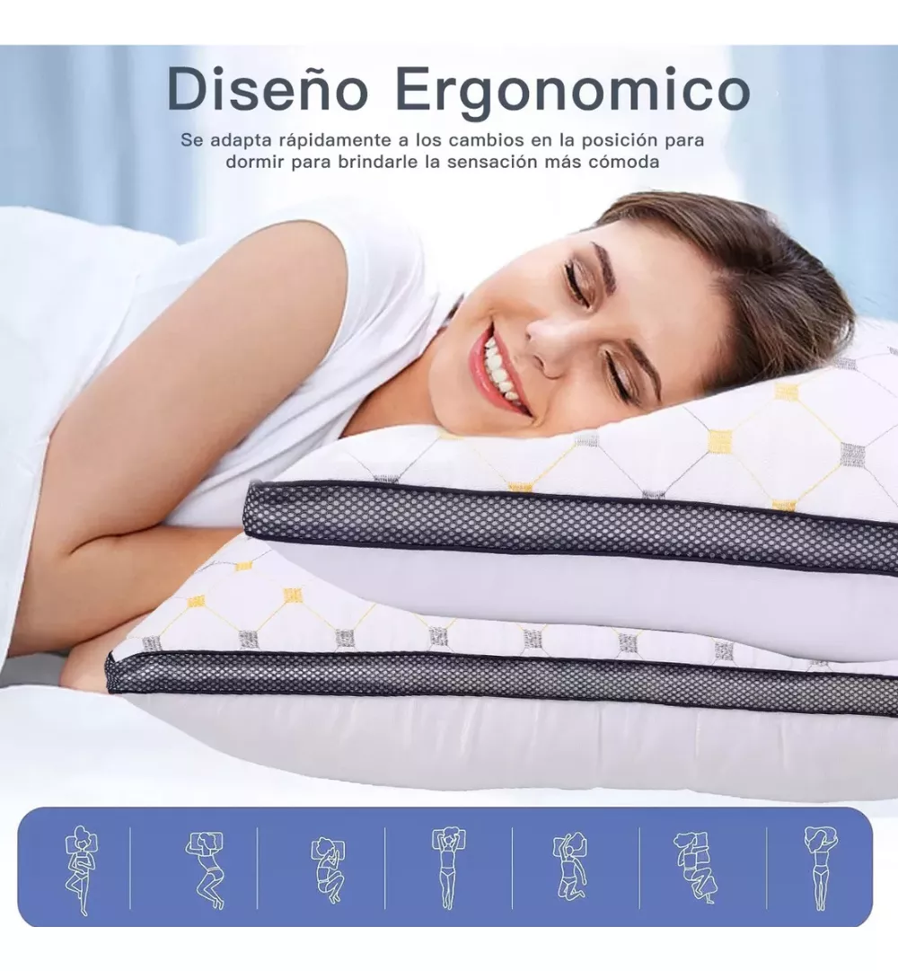 Set 2 Almohadas Ultra Suaves Spring Air Fibra Transpirables