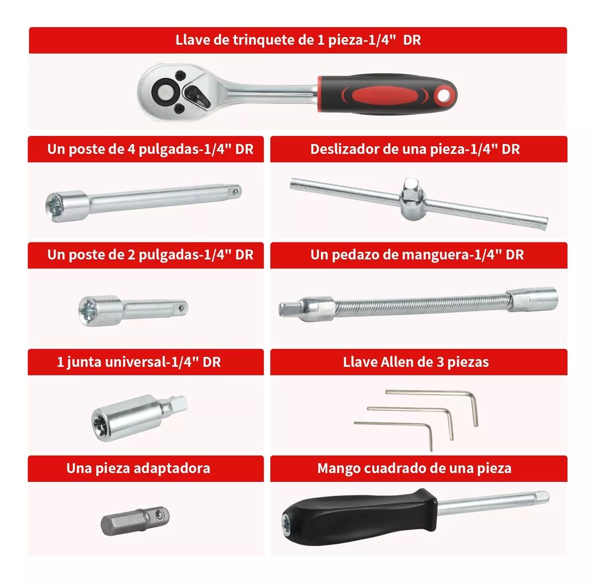 Kit Juego De Herramientas Manuales Mecanicas Mecanico Dados