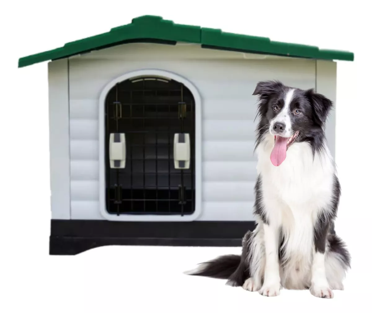 Casa Para Perro Raza Mediana Con Puerta Metal Y Térmica