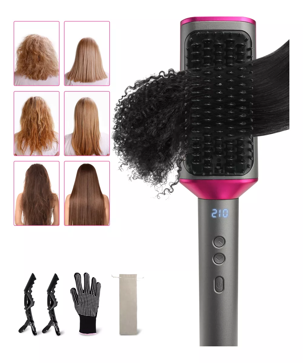 Cepillo Alaciador Electrico Cabello Alisador Iones 14 Modos