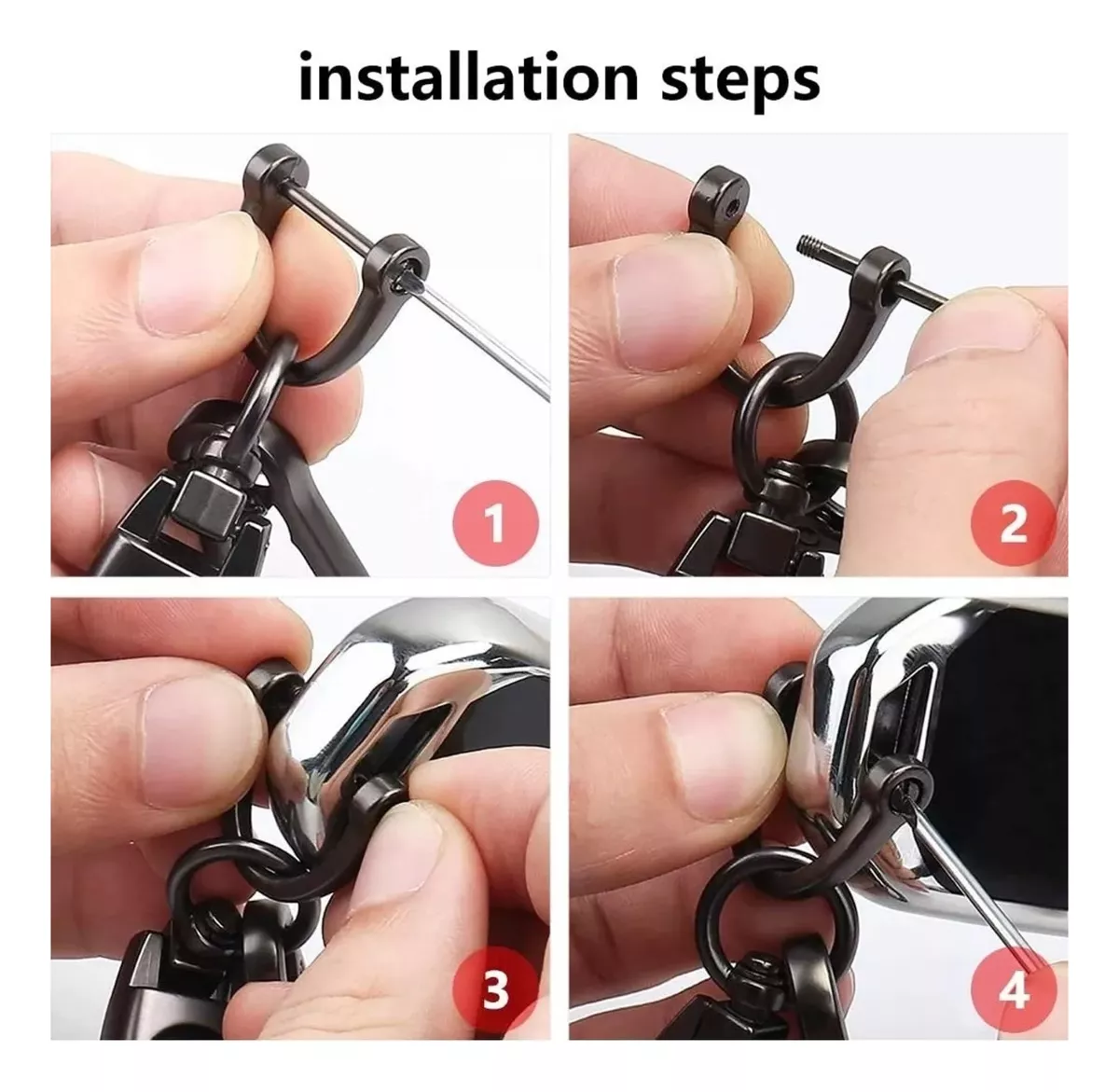 Llavero Para Autos Universal Logo De Llaveros De Cuero Negro