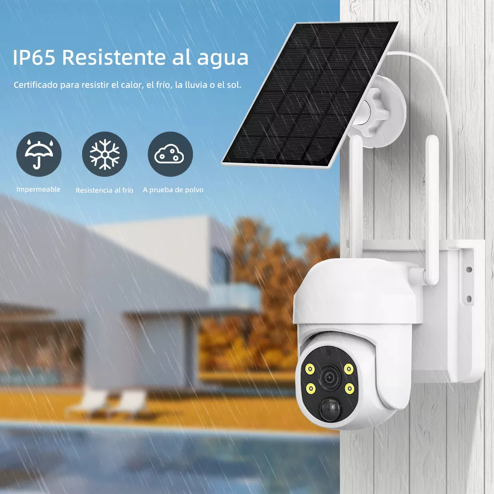 Solar Cámara De Seguridad Dawang Tyn1 2.5k Fhd 4mp Wifi Ptz Con Baterías