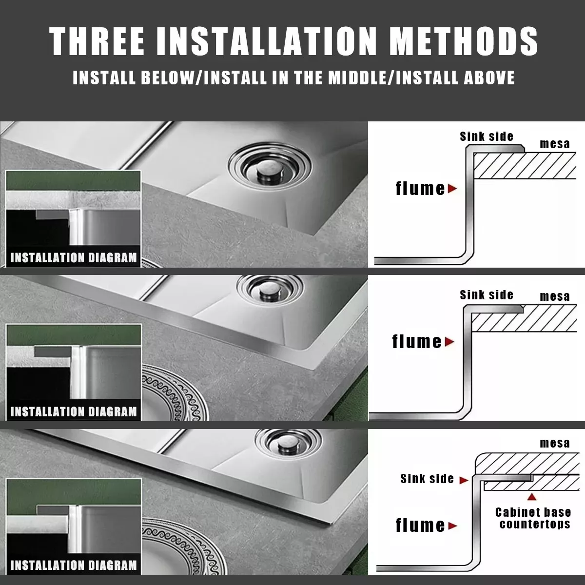 Kit De Fregadero De Acero Inoxidable 304 Con Escurridor75x40