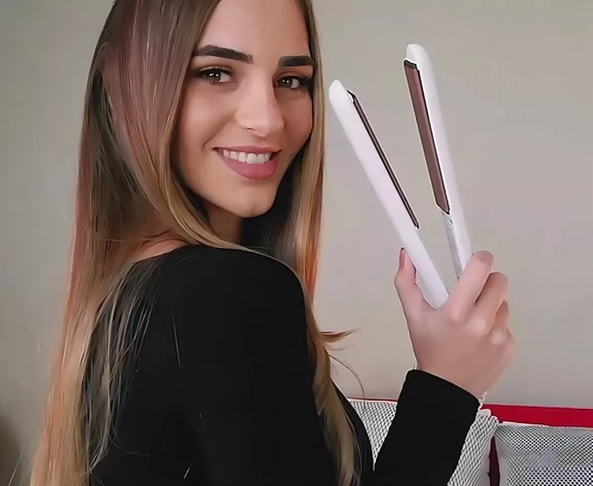 Alaciadora Plancha De Cabello Pelo Con Doble Cerámica Conair