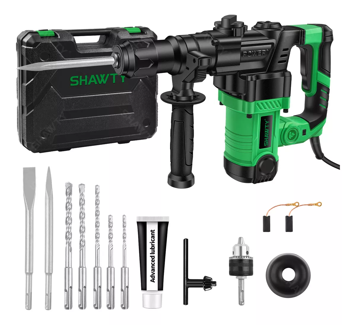 Rotomartillo Concelador Shawty Perforador Sds-plus 1600w Color Verde