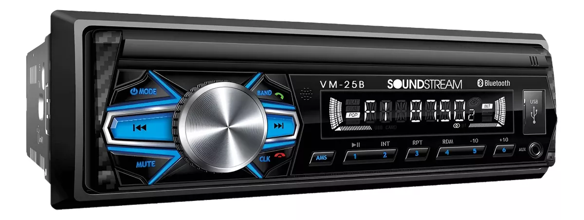 Kit Auto Estéreo Carbon-323 Steelpro+bocinas 6.5 Soundstream