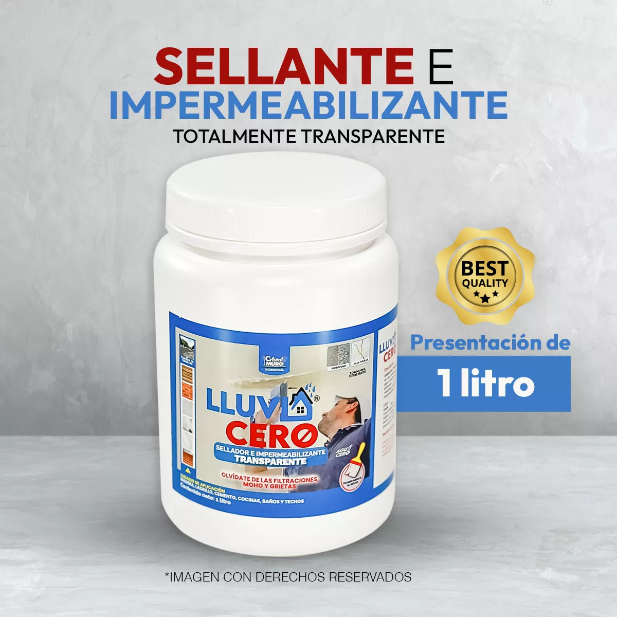 Impermeabilizante Sellador Transparente Lluvia Cero 1 Galón