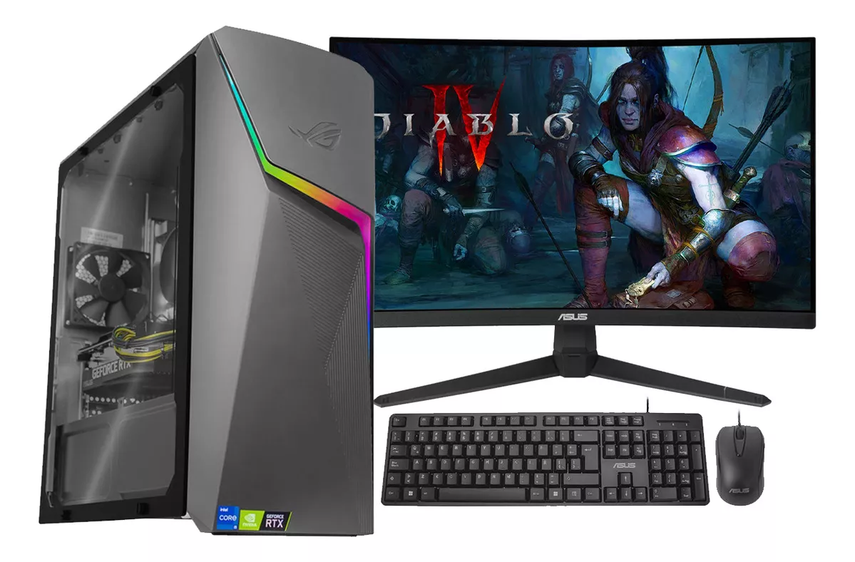 Pc Gamer Asus Rog Strix G10 Geforce Rtx 3050 Intel Core I5 11400f Ram 16gb 512gb Ssd 2tb Monitor Tuf 23.8  165hz Windows 11 Home Wifi + Mouse Teclado En Ingles