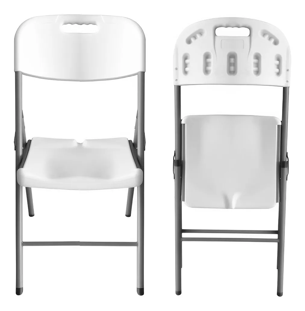 4 Sillas Plegables Plástico Reforzado De Exterior/interior