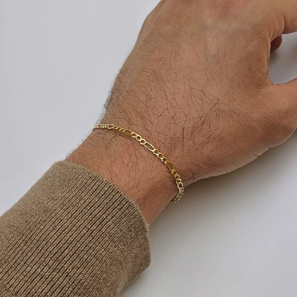 Pulsera Cartier Pulso Oro 10k Esclava Brazalete Figaro 2.8mm