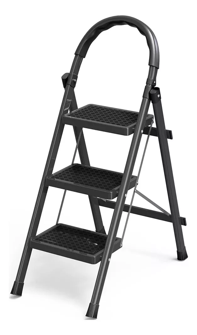 Escalera De Acero Inoxidable De 3 Peldaños Plegable Para Un