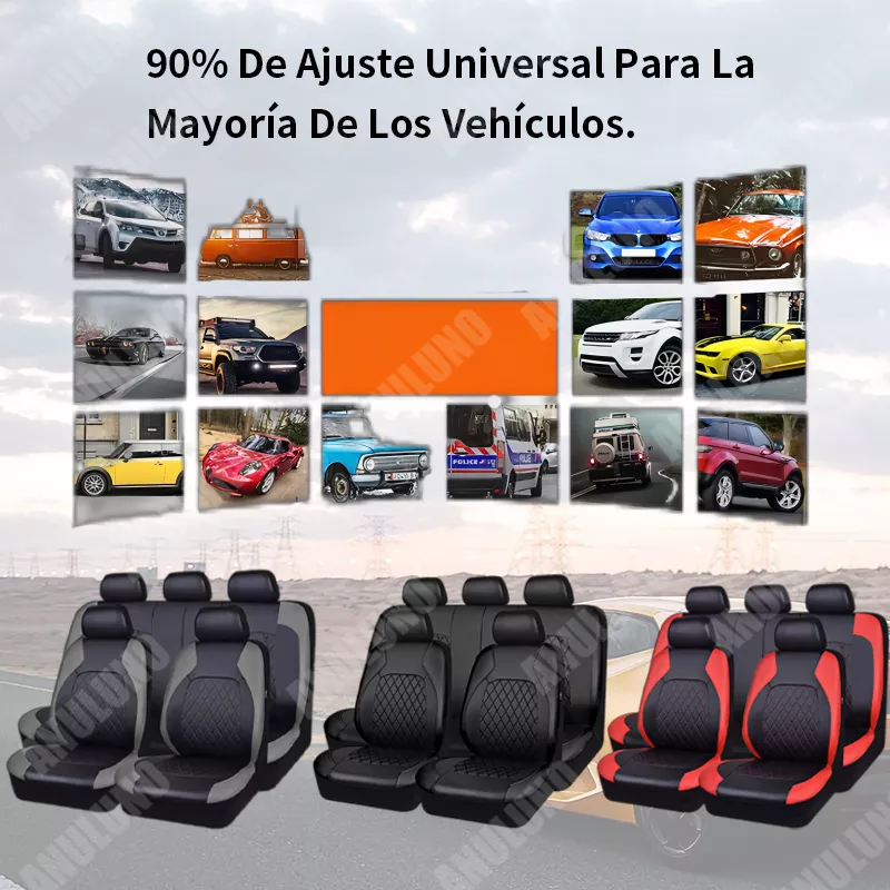 Funda Universal Para Asiento Cuero De Accesorios Autos 9pzs