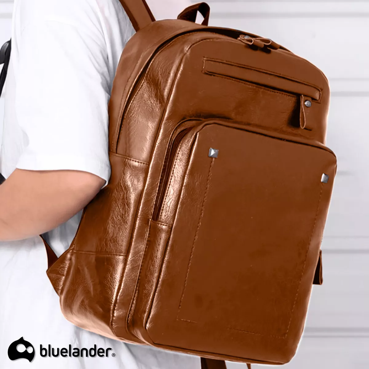 Mochila Antirrobo Para Laptop Cuero Impermeable Puerto Usb