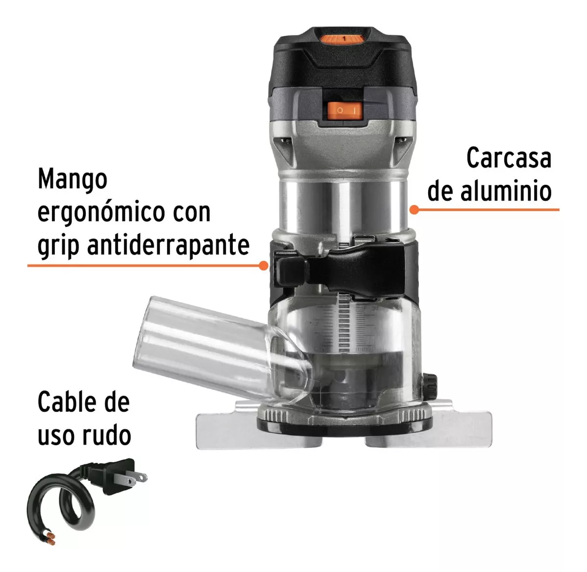 Mini router industrial Truper ROU-MN 710w 3/4hp V. variable