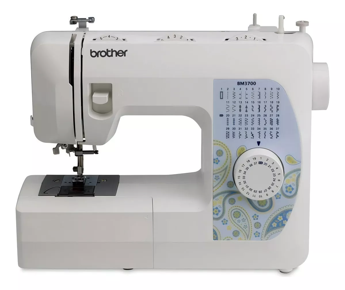 Máquina De Coser Recta Brother Bm3700 Portable Blanca 110v Color Blanco