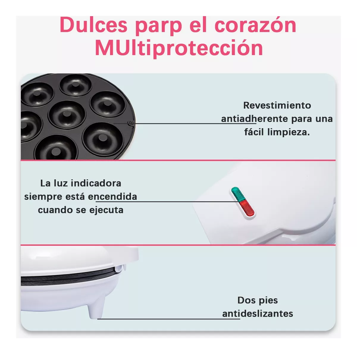 Máquina De Donas Para Desayuno Casa Con Donas 1200w Olye