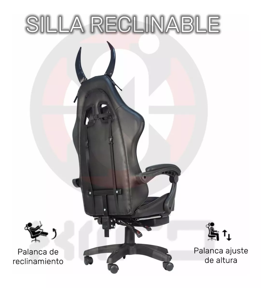 Silla Gamer Reclinable Con Orejas Ergonómica Tela Respirable