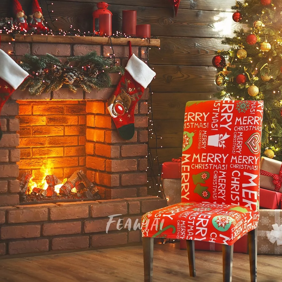 4 Pzs Fundas Para Sillas De Comedor De Navidad Navideños