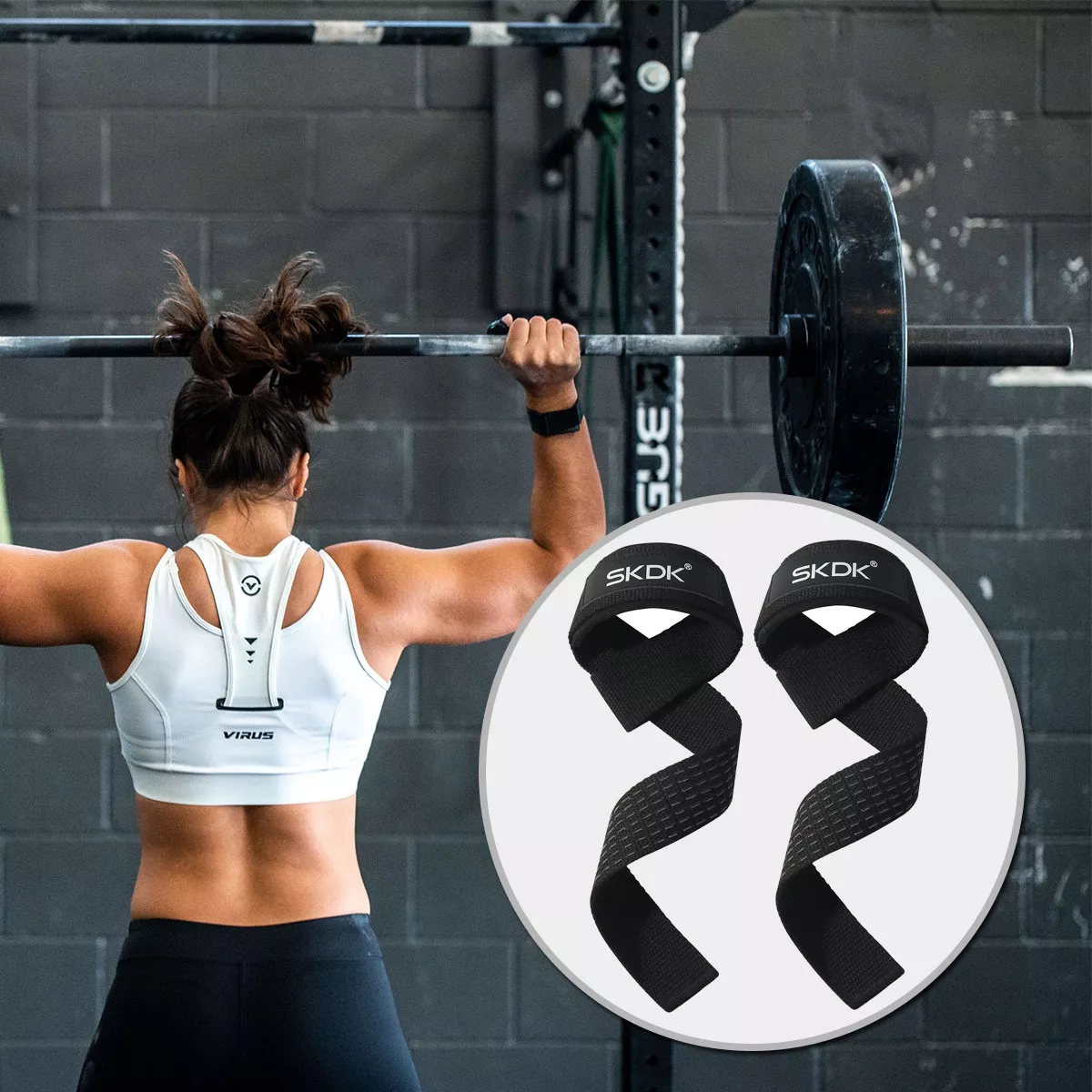 2 Pares Straps Muñequera Gym Crossfit Pesas Lifting Fitness