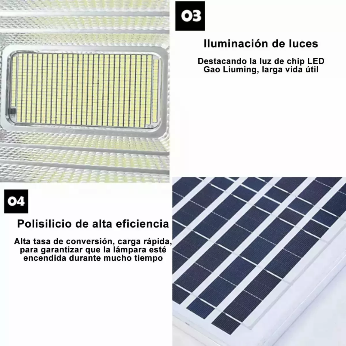 Reflector Solar Con Panel 150w Control Remoto
