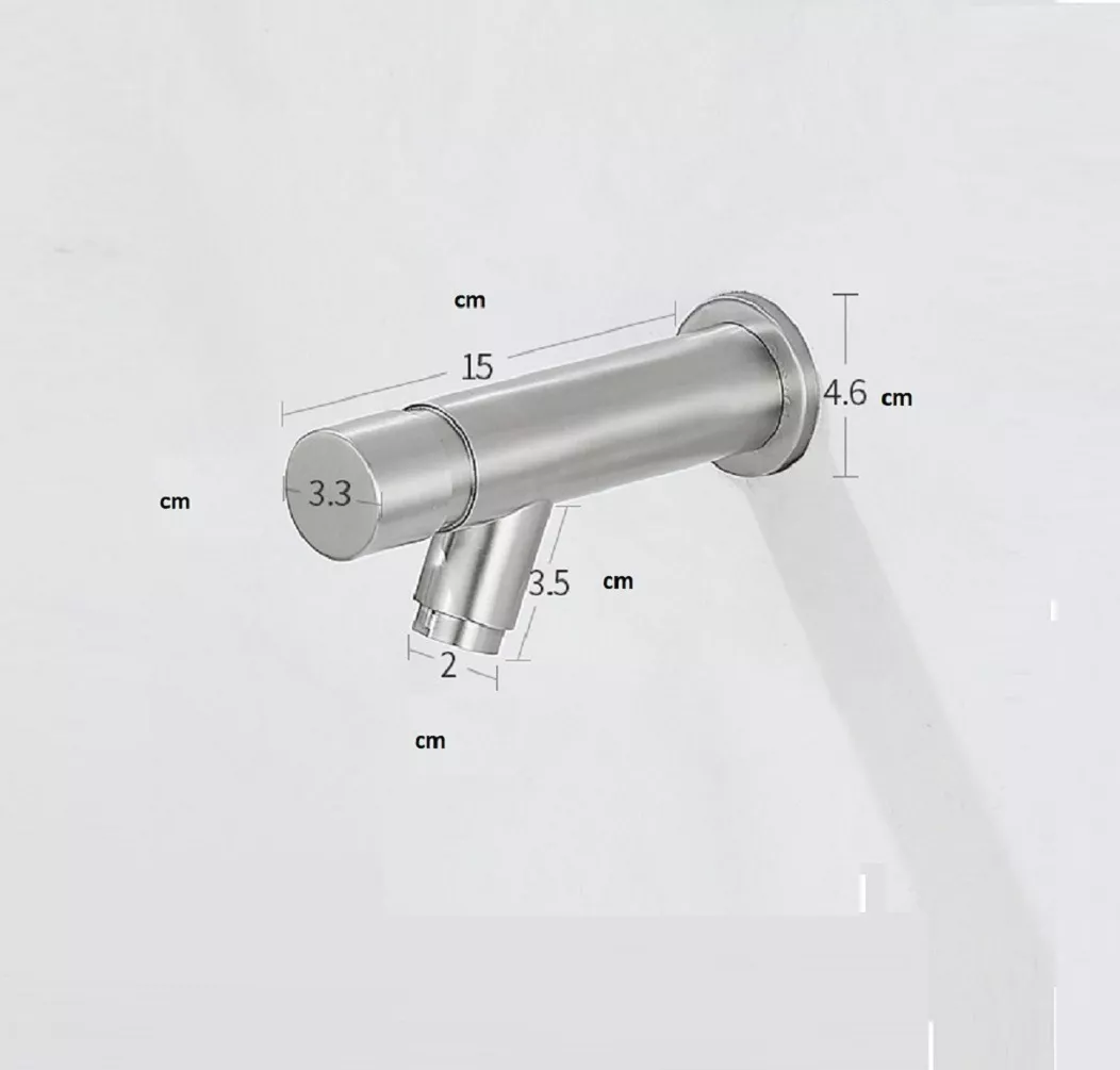 Llave Individual Para Lavabo De Presión A La Pared Silver