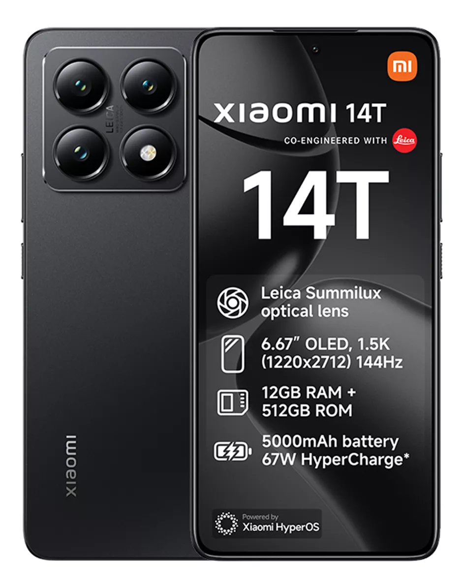 Xiaomi 14t Pro 5g 512 Gb Dual Sim 12 Gb Ram Leica 50mpx Titan Black